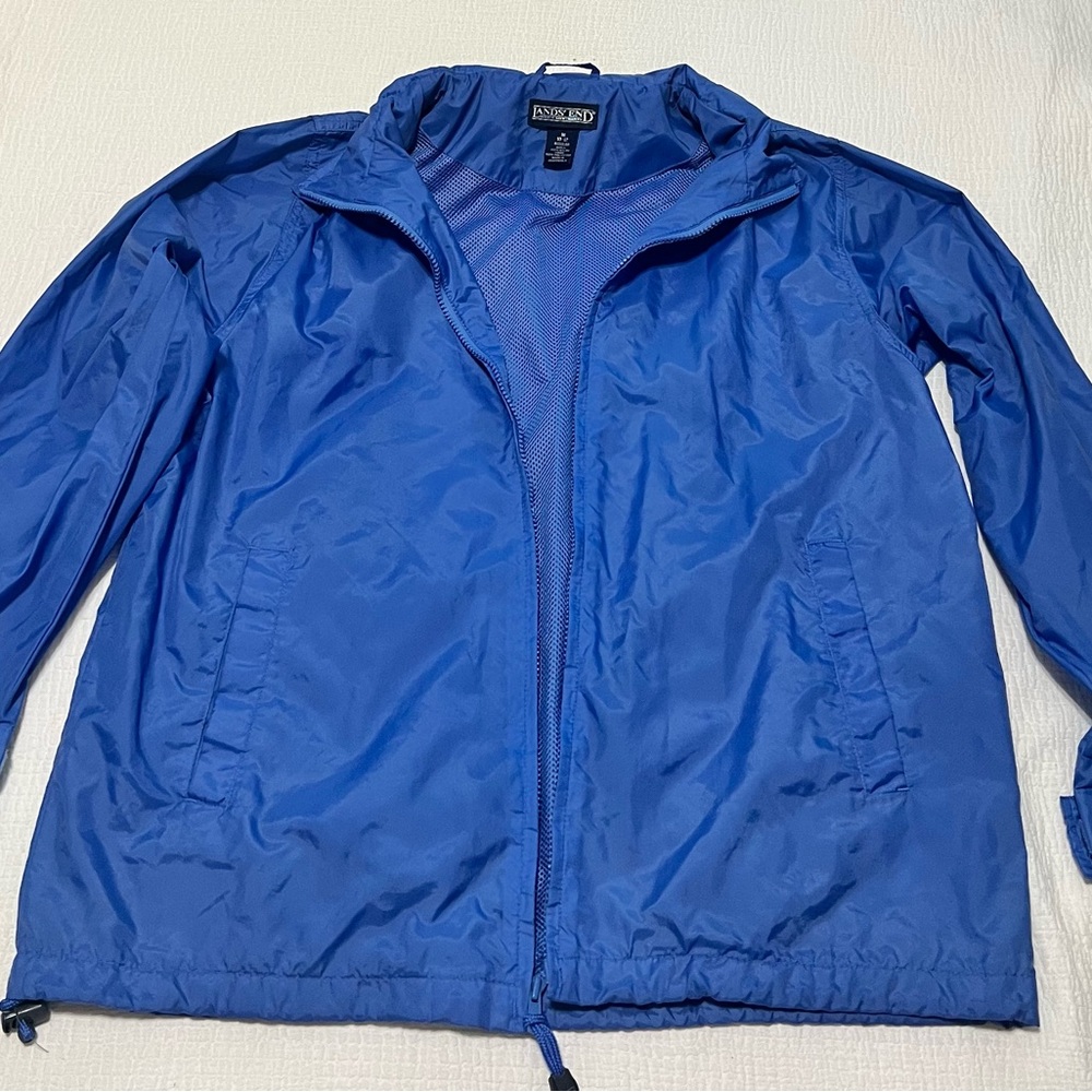 Lands' End Blue Rain jacket/Windbreaker